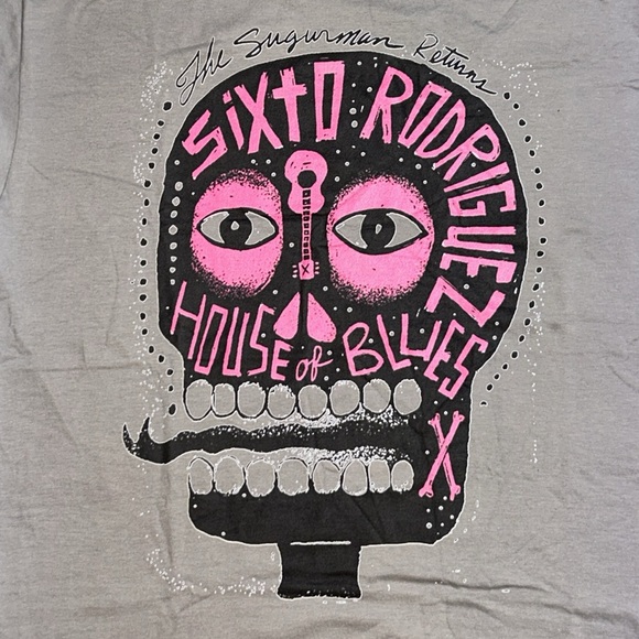 Sixto Rodriguez House of Blues The Sugarman Returns skull T-shirt - Picture 1 of 4